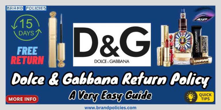 Dolce & Gabbana Return Policy Updated