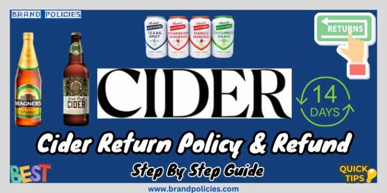 Cider's return policy